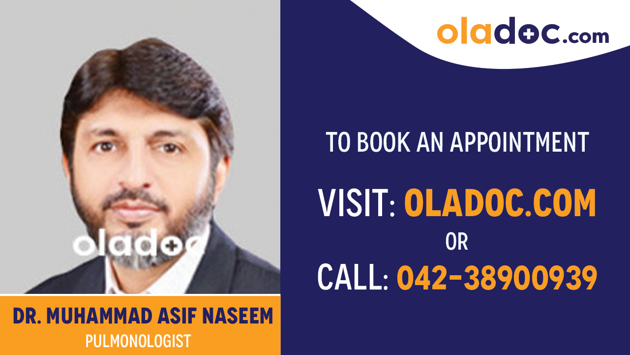 Book appointment with  Dr. Muhammad Asif Naseem-best Pulmonologist in Karachi